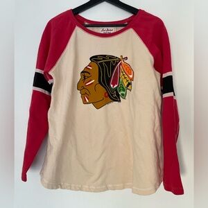 Red Jacket NHL Chicago Blackhawks Thick Long Sleeve Tee Size M
